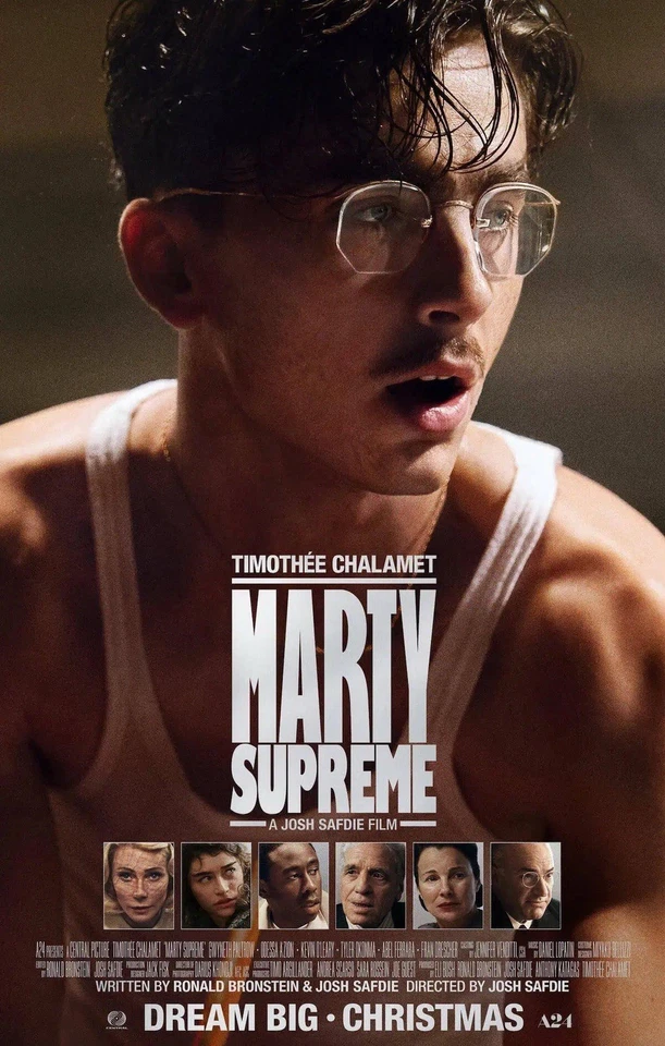 Marty Supreme,2025,Original,DS,One Sheet,27×40,NMint,A24,Movie Poster,Final