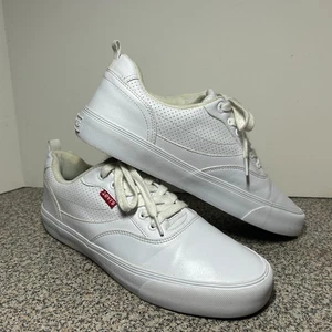 Levi's Woodward Rugged Sneakers Men's Size 10 White Leather Lace Up 510241W931 - Picture 1 of 8