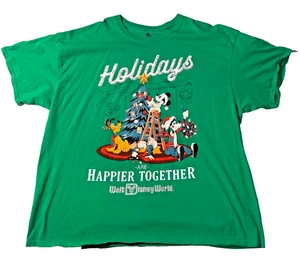 Holidays Are Happier Together - Walt Disney World Navidad - Camiseta Verde 2XL - Imagen 1 de 3