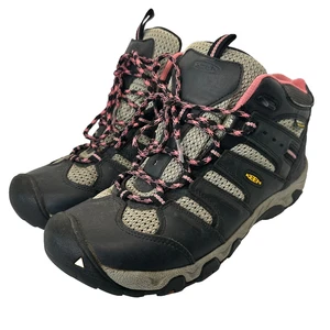Keen Koven Mid WP Hiking Boots Womens Size 11 Slate Gray Pink Outdoor Used - Picture 1 of 11