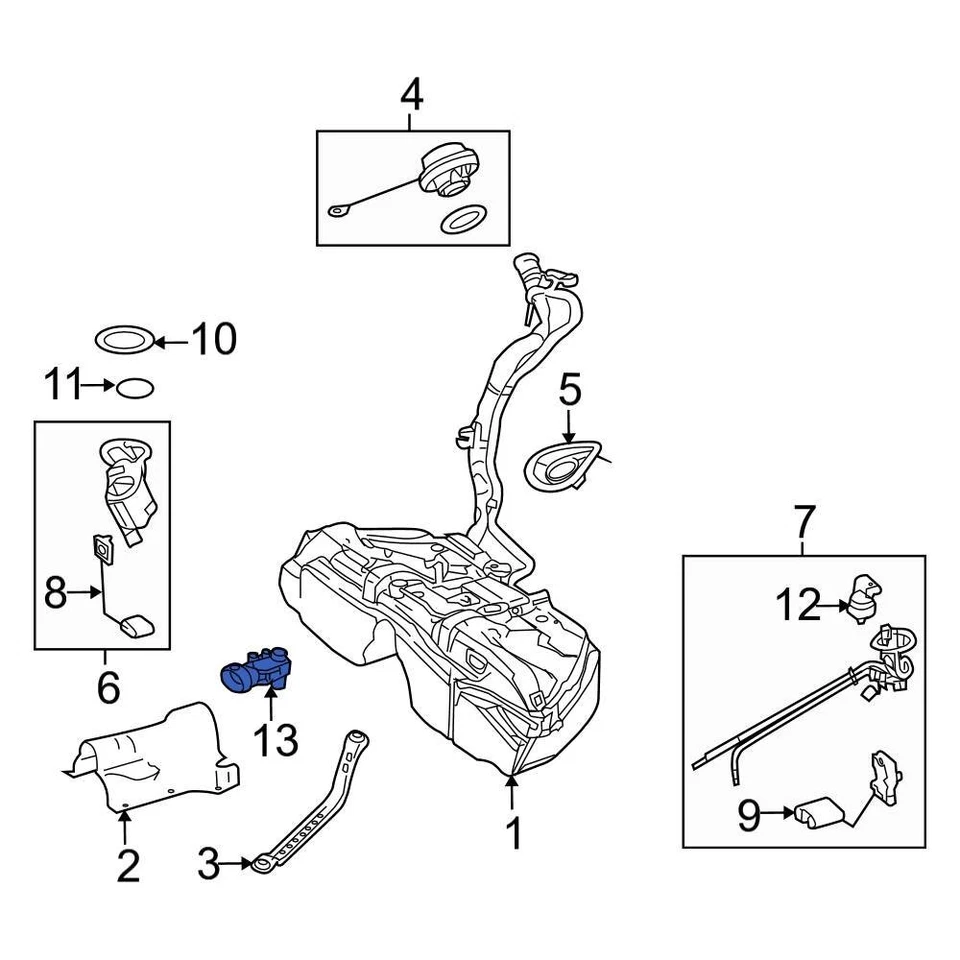 For Mercedes-Benz Metris 16-22 Mercedes-Benz Fuel Tank Pressure Sensor Foto 1 de 4