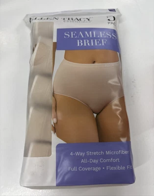5-Pack Ellen Tracy Women's Seamless Brief Size XXL Hip 43"-44" Sunbeige - Image 1 of 4
