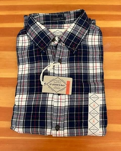 St John's Bay SUPER SOFT Flannel  Men's Med Plaid Button Classic Down NWT Unworn - Picture 1 of 4