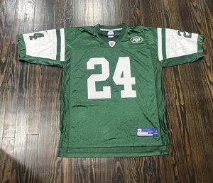 Reebok New York Jets Ty Law Jersey Men’s Large Green Nylon - Picture 1 of 6