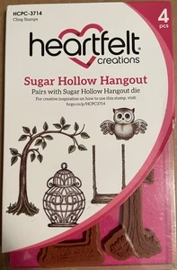 Heartfelt Creations SUGAR HOLLOW HANGOUT Búho Árbol Columpio Jaula Nueva Abierta HCPC-3714 - Imagen 1 de 7