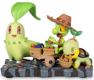 Pokemon Center - Figura Desfile Celebraciones - Chikorita Treecko Turtwig - Nuevo Foto 1 de 3
