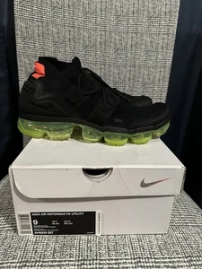 NEW Nike MEN'S Air Vapormax FK Utility YEEZY Black Volt AH6834 007 SIZE 9 - Picture 1 of 17