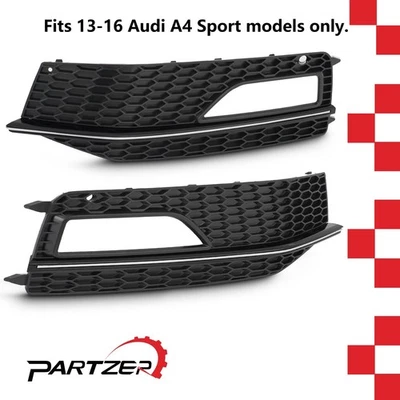 适合 2013 - 2016 奥迪 A4 Quattro B9 S4 S 系列雾灯镀铬保护套边框 — 第 1/4 张图片