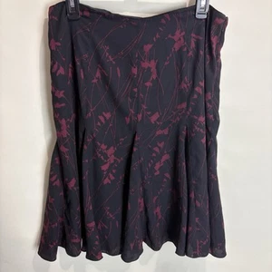 Tailor B Moss Skirt Womens 14 Black Red Floral Fit Flare Lined Y2K Whimsigoth - Picture 1 of 6
