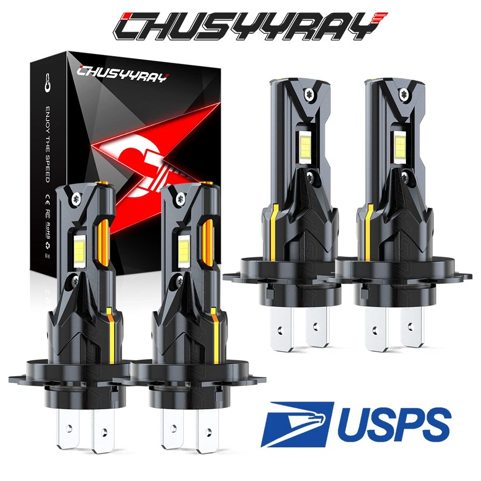 4pcs H7 For BMW 325i 328i 330i 335i E90 F30 E46 Hi Lo Beam Headlight Bulbs 6500K - Image 1 of 4