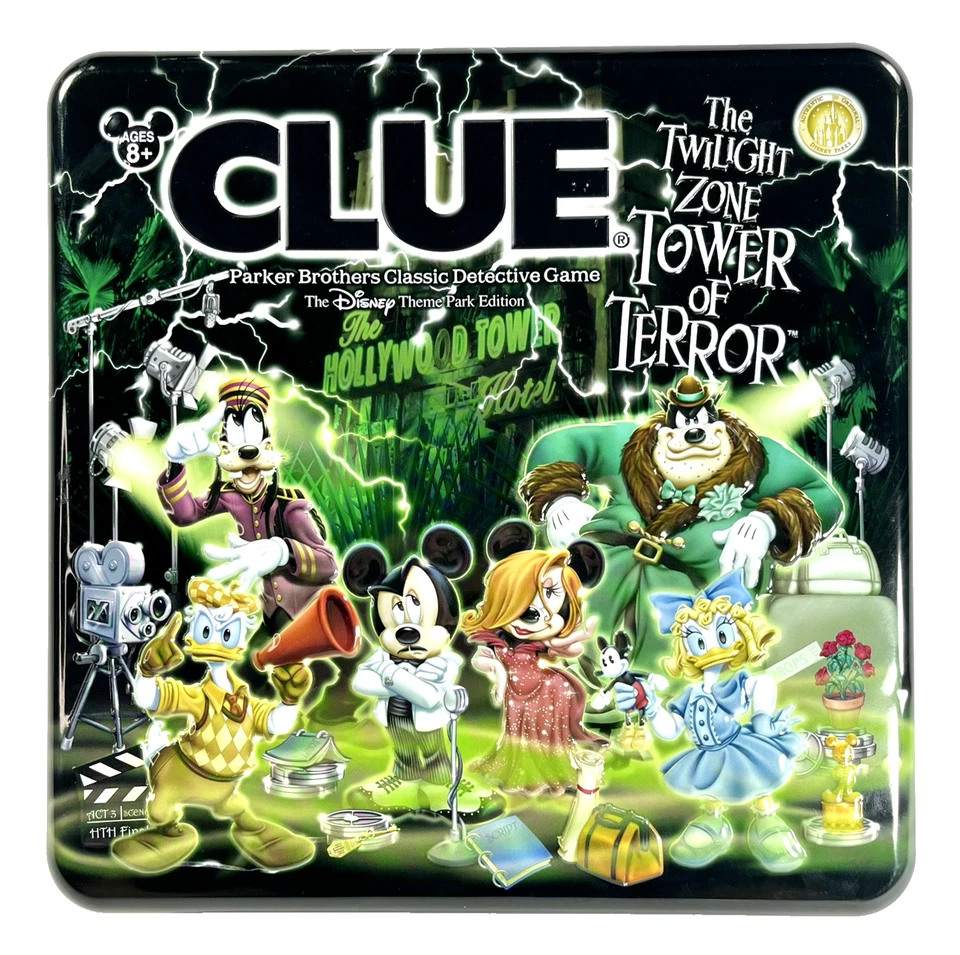 Clue The Twilight Zone Tower of Terror Detective Game Disneyland Edition Tin Can - Image 1 of 4