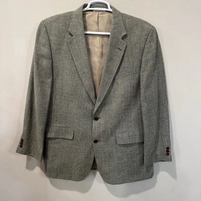 Chaqueta Blazer Abrigo Deportivo ORVIS Verde Texturizado 100% Seda 2 Botones Talla 46R Foto 1 de 4