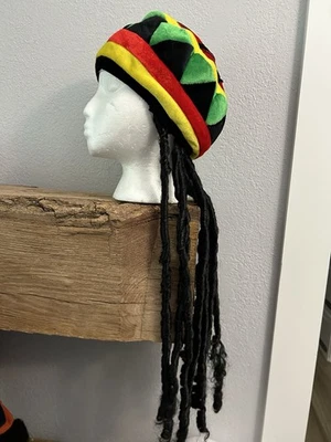NUEVA Peluca Rasta Gorra Bob Marley Jamaica Rastas Jamaica Sombrero Disfraz Foto 1 de 4