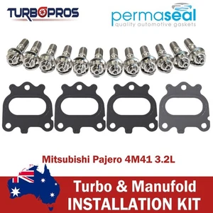 Permaseal Exhaust Manifold Titanium Stud&Gaskets For Mitsubishi Pajero 4M41 3.2L - Picture 1 of 9