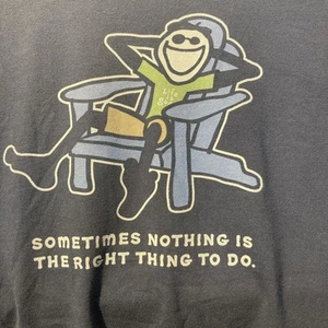 Life Is Good Winnie Sometimes Nothing Is Right Tee Shirt, Gray SZ XL - Picture 1 of 3