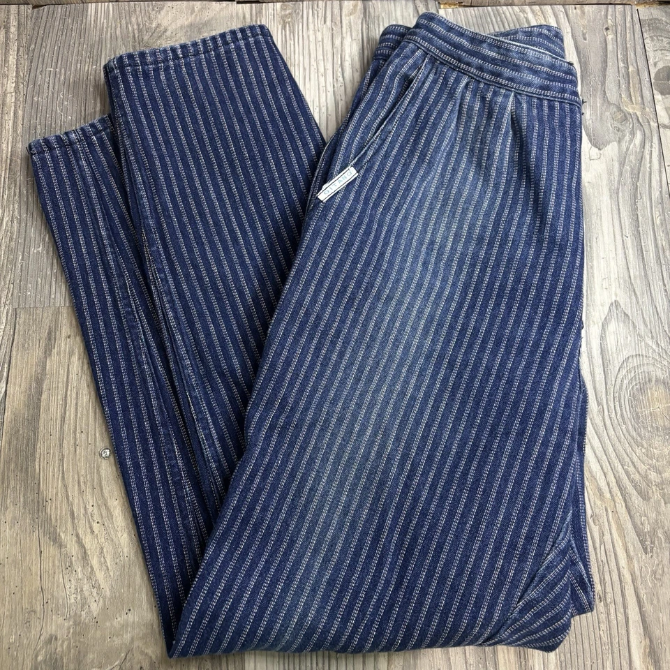 Jeans Gitano vintage años 80 cintura alta azul pastel arco iris rayas mamá 13-14 Foto 1 de 4