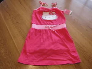 Girls Hello Kitty Romper Dress 4 CER NWT HK59056 NEW summer pink NWT strap ^^ - Picture 1 of 3