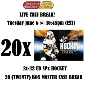 2021-22 SPx HOCKEY 20 BOX MASTER CASE BREAK #3684 - Carolina Hurricanes - Picture 1 of 3