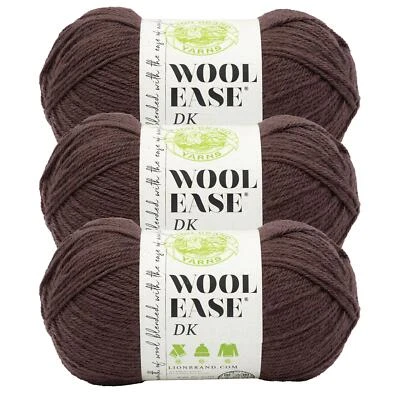 (3 Pack) Lion Brand Yarn 636-122AA Wool-Ease DK Yarn, Hickory - Image 1 of 4