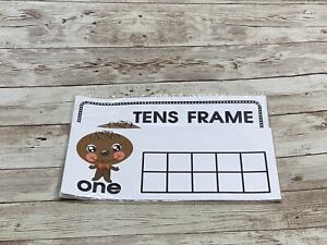 Gingerbread Boy - Themed Learning Centers - Tens Frame Laminated