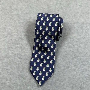 Cravatta da collo Dockers ragazzo in seta blu pupazzo di neve Natale inverno - Foto 1 di 8