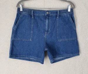 Old Navy Girls Short 18 Blue 100% Cotton High Rise Regular Fit Denim Chino - Picture 1 of 19