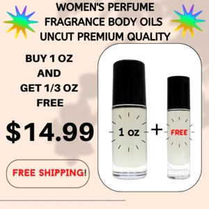 Women's BUY 1oz GET 1/3oz FREE Body Fragrance Perfume Oil Roll-On Select Yours - Picture 1 of 1
