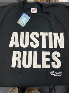 Vintage 1998 WWF Austin Rules Goldberg Sucks Stone Cold T-Shirt Size Large - Picture 1 of 4