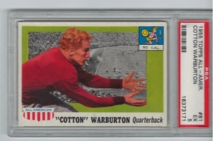1955 Topps All American - #81 - Cotton Warburton - So. Cal. - PSA 5 - 3171 - Imagen 1 de 2