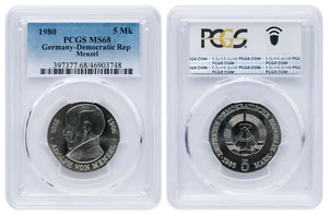 5 Mark DDR 1980 Menzel PCGS MS68 - Picture 1 of 1