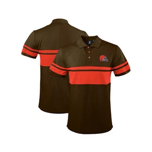 FOCO Men's NFL Cleveland Browns Stripe Polo Shirt - Picture 1 of 5