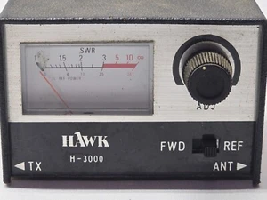 Hawk H-3000 SWR 10 Watt SWR/RF Power Meter Wattmeter CB/10 Meter Radio - TESTED - Picture 1 of 4