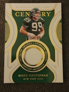 2021 Panini National Treasures Century Materials Gold /49 Mark Gastineau #CM-MG