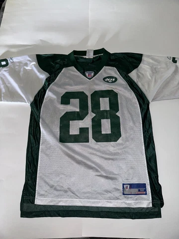 Men's NFL Reebok New York Jets Curtis Martin White/Green Football Jersey Size M Cover