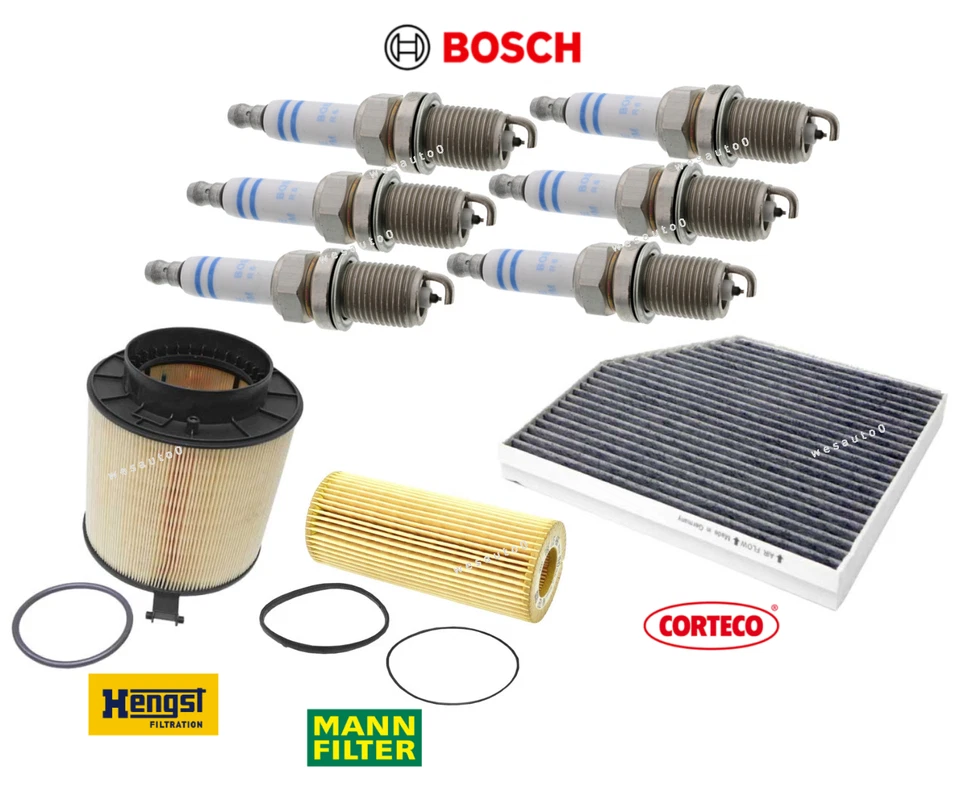 火花塞和空气油舱过滤器调整套件 9 件 OES 适用于奥迪 S4 S5 SQ5 10-17 — 第 1/1 张图片