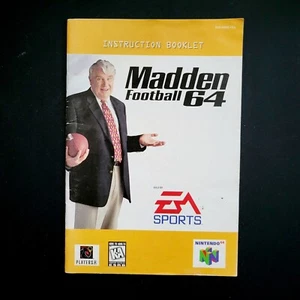 "MADDEN FOOTBALL 64" Nintendo 64 N64 Orig Instruction Manual / Authentic No Game - Picture 1 of 4