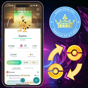 Pokémon Go - Shiny Galarian Articuno | 20k Polveri di Stelle Registrate per Commercio - Foto 1 di 1