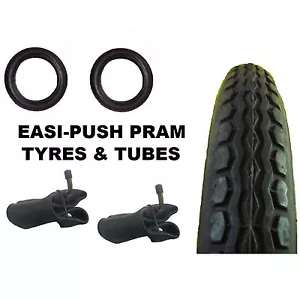 2 x MICRALITE STROLLER EASI-PUSH PRAM TYRES 12 1/2" x 2 1/4 + Bent Valve tubes - Picture 1 of 1