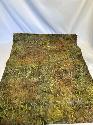 Moda BEAR CREEK BATIK Fabric Leaves 3 Yards Quilt Sewing - Image 1 of 3