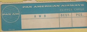 adesivo vintage sticker etichetta airlines panam pan am pan american - Imagen 1 de 1