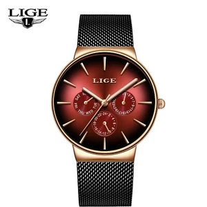 Men's Watch Quartz Date Analog Waterproof Mesh Strap Casual Dress Wrist Watches - Picture 1 of 13