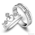 King Queen Valentines Day Gifts 925 Sterling Silver for Couple Him Her Love Ring