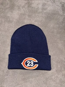 Rare!! CHICAGO BEARS NFL FOOTBALL NAVY BLUE BEANIE HAT #23 Devin Hester - Picture 1 of 4