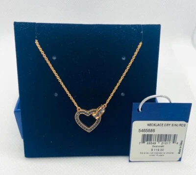NUEVO EN CAJA Swarovski 5465686 Precioso Collar Corazón Cristal Gris Chapado en Oro Rosa $119 Foto 1 de 2