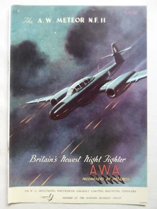 5/1951 PUB ARMSTRONG WHITWORTH AIRCRAFT METEOR NF.11 NIGHT FIGHTER ORIGINAL ANZEIGE - Bild 1 von 1