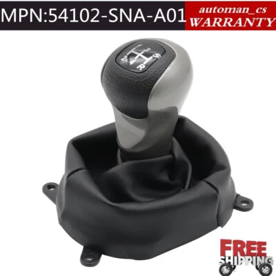 New For Honda Civic 2006 2007 2008 2009 2010 2011 5 Speed Gear Shift Knob Boot - Image 1 of 4