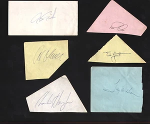 6 c1960 MLB Autographs  Ron Cey A Oliver C Hough Tug McGraw S Swisher Ed Yost - Picture 1 of 1