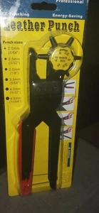 Professioneller strapazierfähiger drehbarer Ledergürtellocher - 6 Lochgrößen brandneu  - Bild 1 von 10