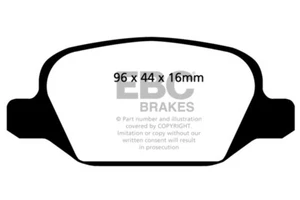 EBC Redstuff Rear Brake Pads for Alfa Romeo 156 3.2 (2003 > 06) - Picture 1 of 1