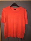 M&Co coral knitted short sleeves jumper size 12